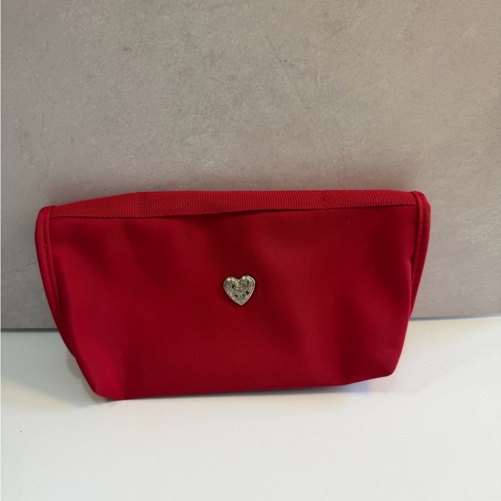 🩷5/$10🩷 VINTAGE 2003 Avon Red Cosmetic Bag with Heart Accent